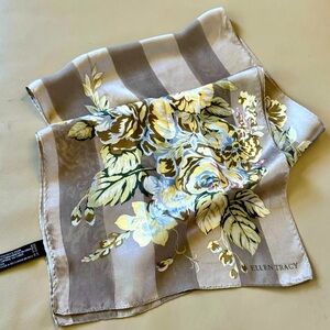 Ellen Tracy 100% Silk Oblong Scarf